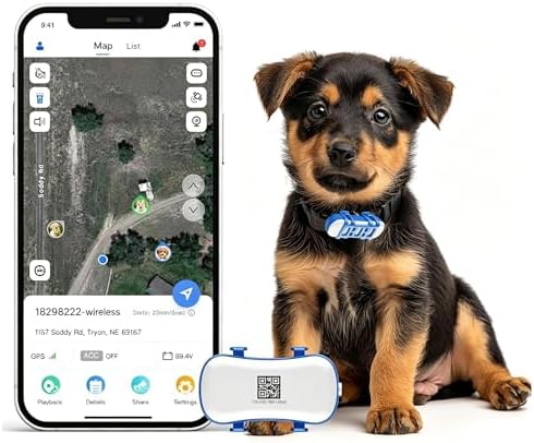 Pet GPS Tracker, GPS Tracker for Dogs, 4G Live Satellite Tracking...