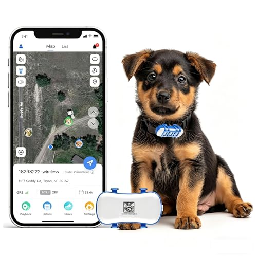 Rastreador GPS para Mascotas, rastreador GPS para Perros, Seguimiento satelital en Vivo 4G, múltiples alertas Inteligentes, Monitor de Actividad Totalmente Impermeable, Alcance Ilimitado