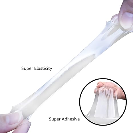 Amazon Brand - Solimo Nano Double Sided Tape, Multipurpose Super Sticky Gel Grip Mounting Tape, Washable, Reusable, No Residue, for Home & Office, 2mm Thick, 1.2 Inch Wide, Transparent (3 mtrs) - Image 3