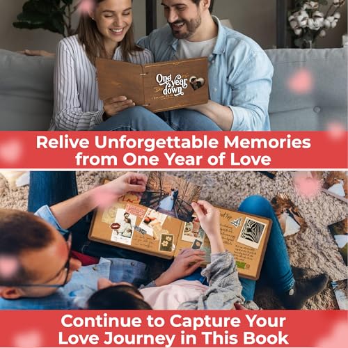 1 Year Anniversary Boyfriend Gifts - One Year Anniversary Dating Gifts For Her Girlfriend, First Paper Anniversary For Him Men, 1 Year Anniversary Scrapbook, 1st Anniversary Wedding Gift - Image 5