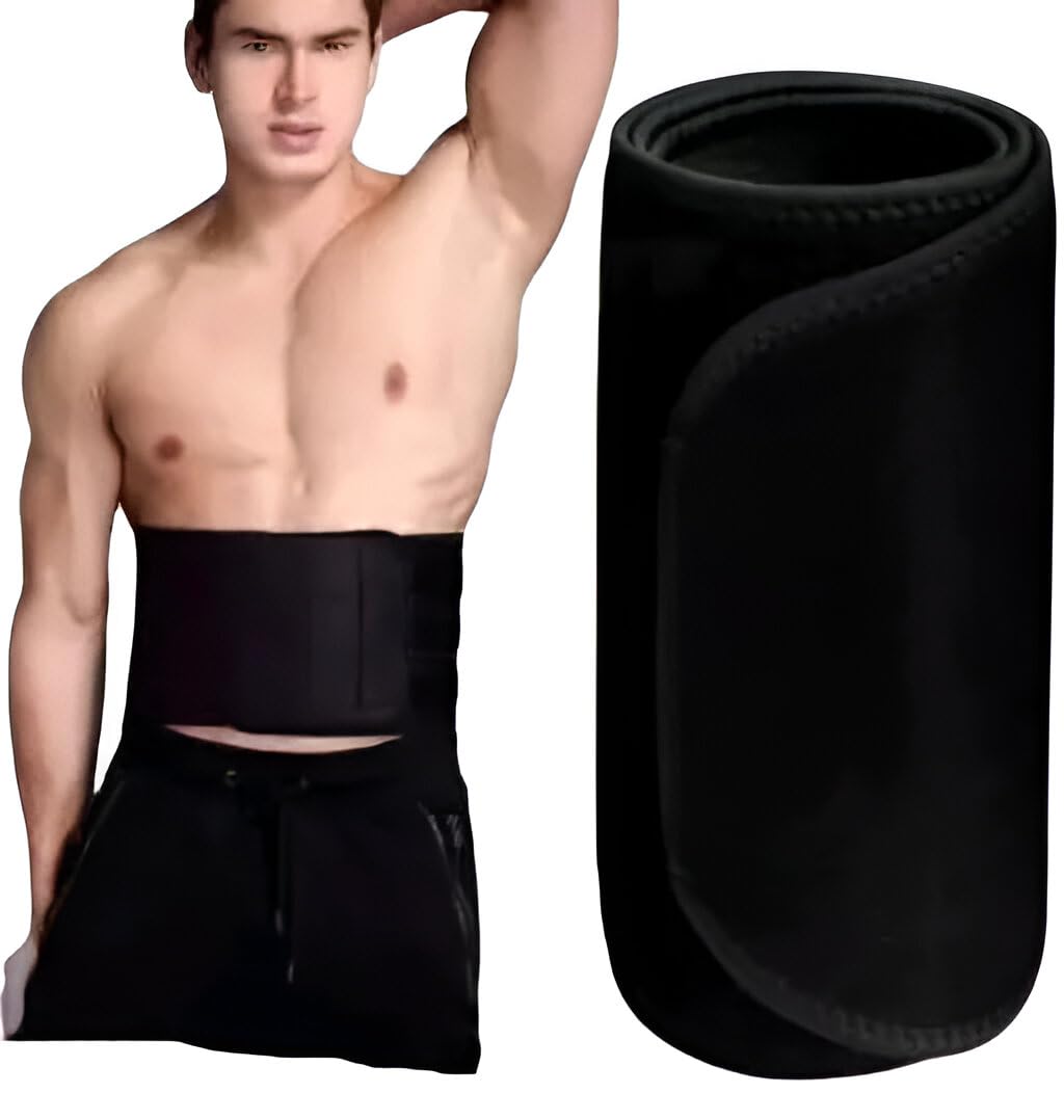weight lose belt fat lose belt pet kam karne ki belt patla hone ka belt sweat slim belt hot belt yoga belt,GYM BLET exercise belt tummy trimmer belt for men & women (Free size, Pack of 1) (PE-025)-image-25