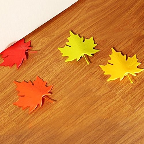 Tambee 4Pcs Maple Leaf Door Stop Plastic Stopper For Baby Children Safety Finger Protection Home Decorative Accessories #TOP6