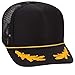 OTTO Polyester Foam Front 5 Panel High Crown Mesh Back Trucker Hat - Blk/Gld