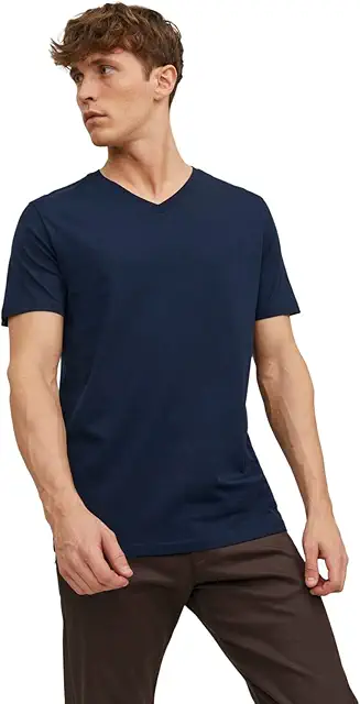 Camiseta de Cuello Redondo Jack&Jones con Bajo Curvo - Camisetas Hombre