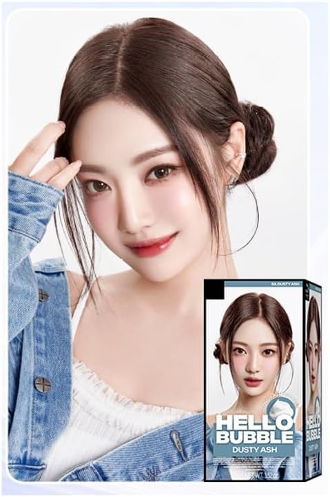 1PC New Hello Bubble Color Dyeing Kit, Easy Hair Dyeing Kit Vanilla Mermaid Rose Bubble Color Dying Kit, Change Your Hair Color At Home! (6A, 3.52 Oz)