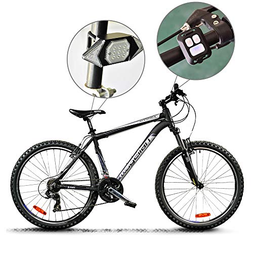 mewmewcat Luz traseira de bicicleta com controle remoto sem fio recarregável luz traseira de bicicle
