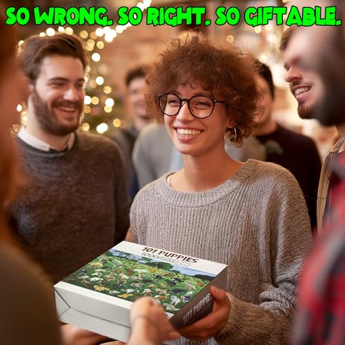 image for Funwares Original 101 Puppies Puzzle – 1000-Piece Hilarious Dog Jigs