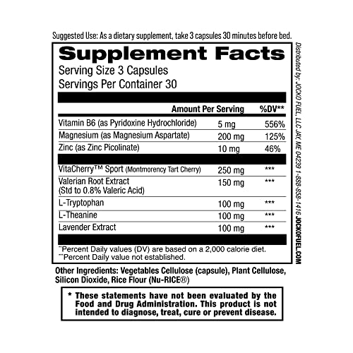 Jocko Fuel Good Night Natural Sleep Aid For Adults - Sleeping Pills For Rest & Recovery, Non-Habit Forming With Magnesium, Lavender & Valerian Root (90 Capsules) #TOP2