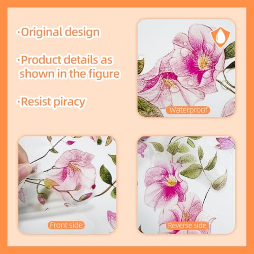 Vinilo Decorativo Floral Vinilo Rosa para Pared miniatura 6