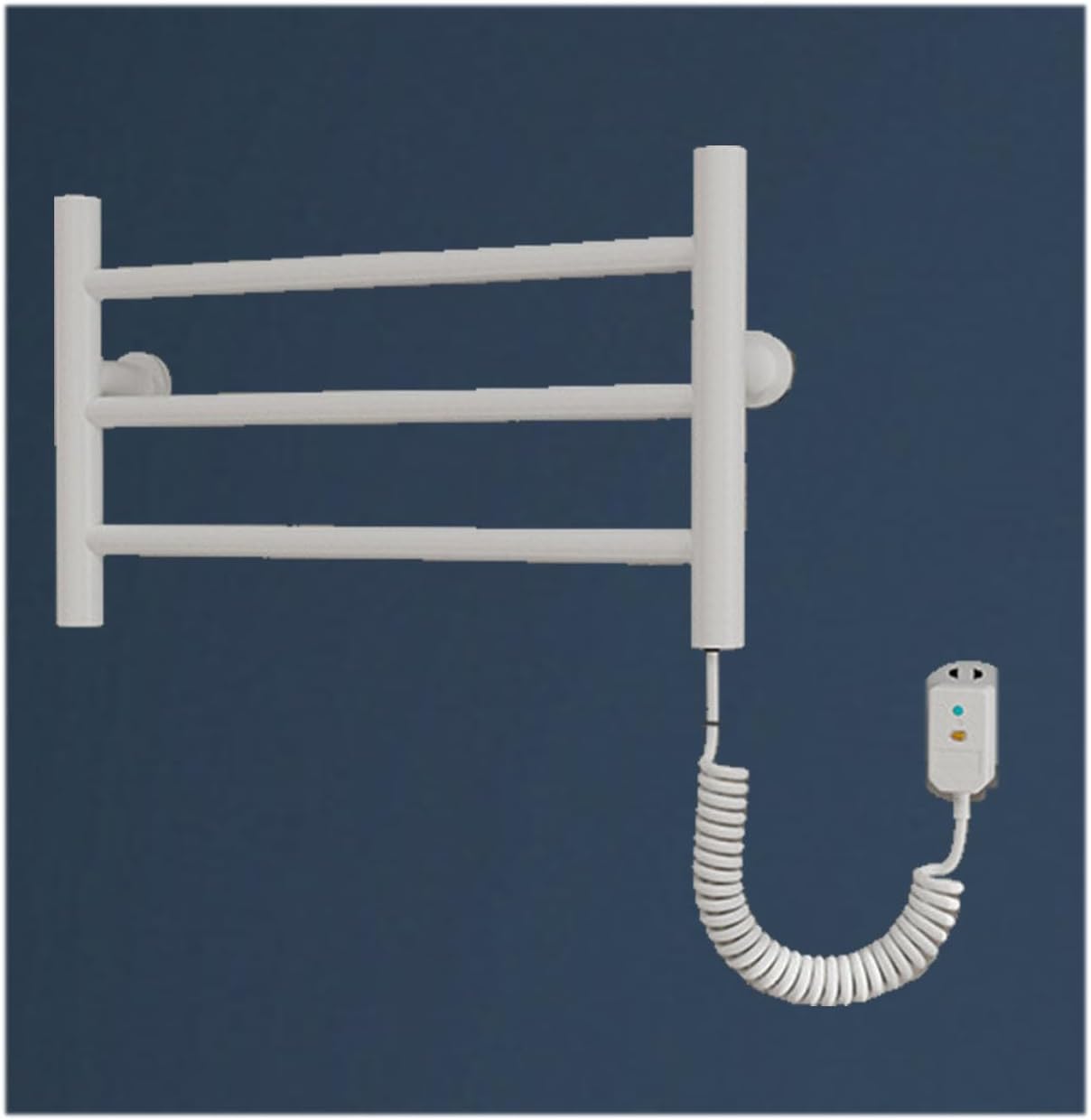 Wall Mounted Towel Warmer Rack,Stainless Steel Towel Dryer for Bathroom,Plug-in Electric Heated Towel Rack Spa Accessories for Towels,Black,Plug in Right,Black-Plug in Right