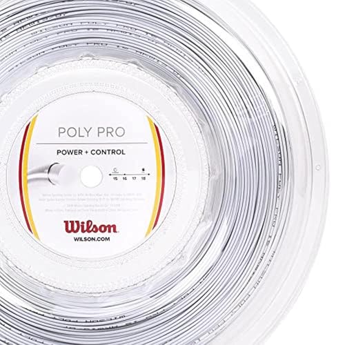 Wilson Carretel de corda unissex Poly Pro prata, 1,3 mm