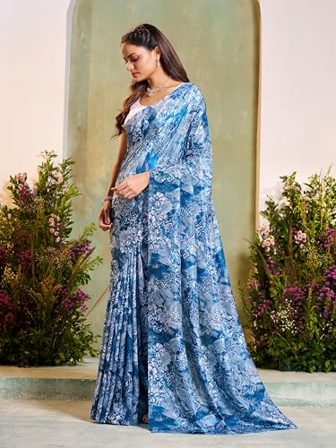 Image of Garden Vareli Art Silk Floral Print Saree