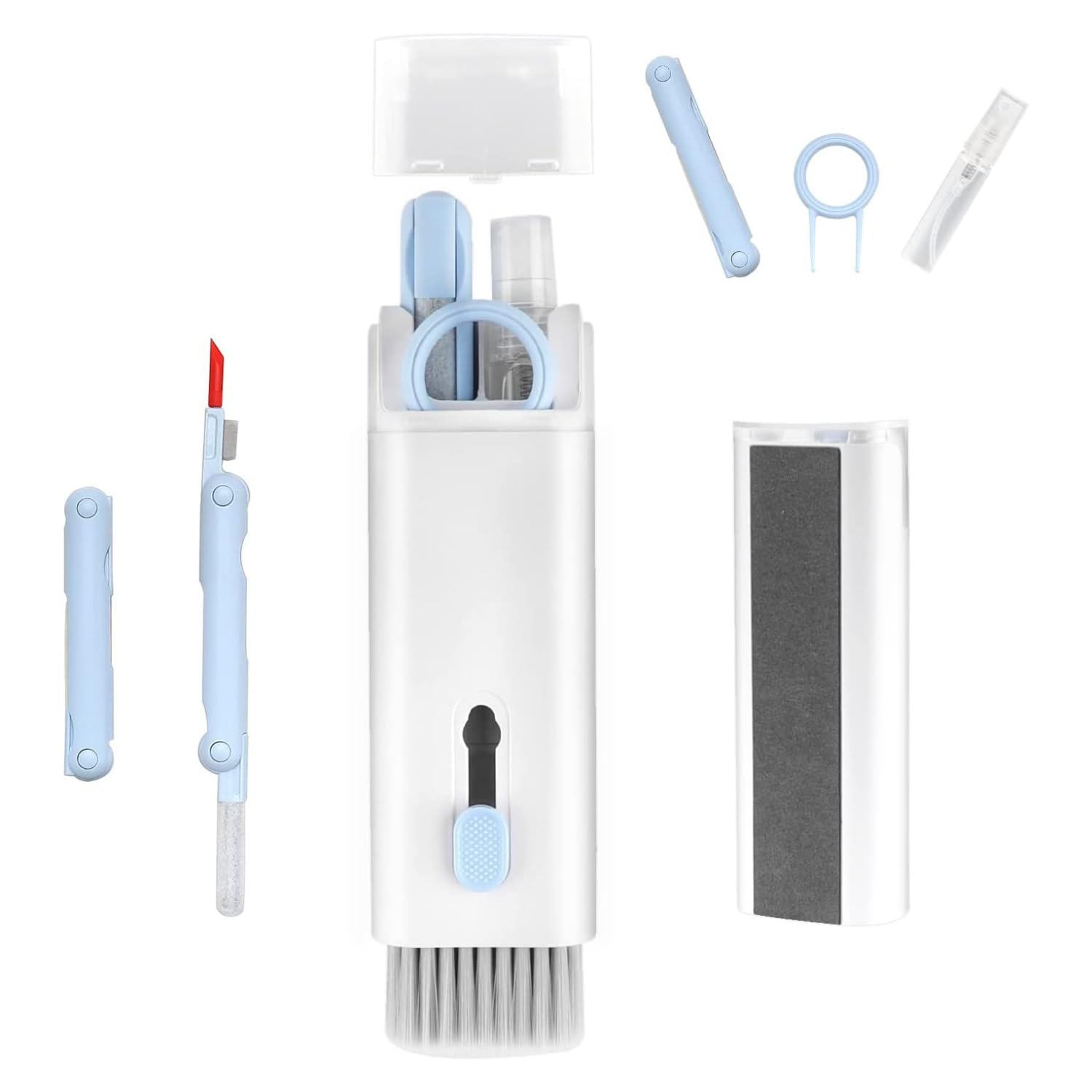 7 in 1 Multi-Function Laptop Cleaning Brush/Keyboard Cleaning kit/Gadget Cleaning kit Gap Duster Key-Cap Puller for Laptop,Monitor,Keyboard and Earphones with Spray Bottle-image-30
