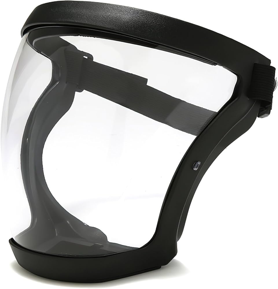Full Face Shield Removable Filter Plug Anti Fog for Kitchen Restaurant black| Facility Maintenance & Safety | Personal Protective Equip/PPE | Hard Hats & Face Shields | Face Shields