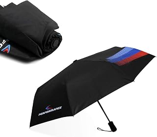 New Performance Tri-Color Line Fully Automatic Auto Sport AUTO Open Large Folding Umbrella Windproof Sunshade for BMW