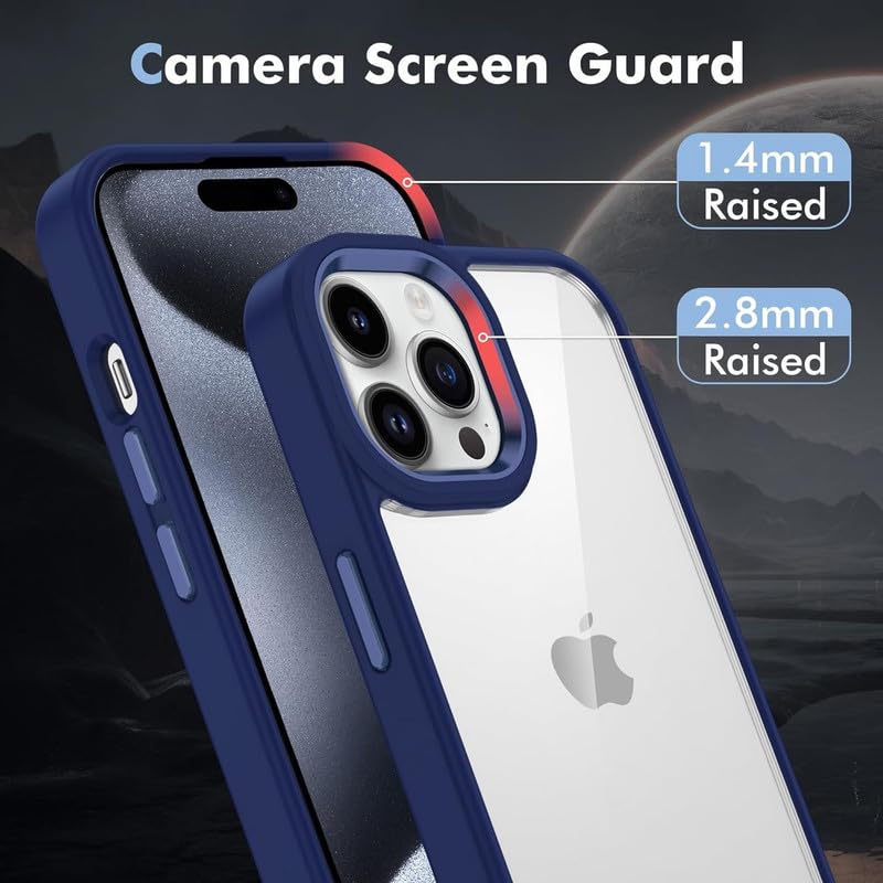 Image of for iPhone Case 14 Pro Max, [Anti-Yellowing Technology] [Military Grade Drop Protection] Shockproof Slim Hybrid Phone Case for iPhone 14 Pro Max - Indigo Blue