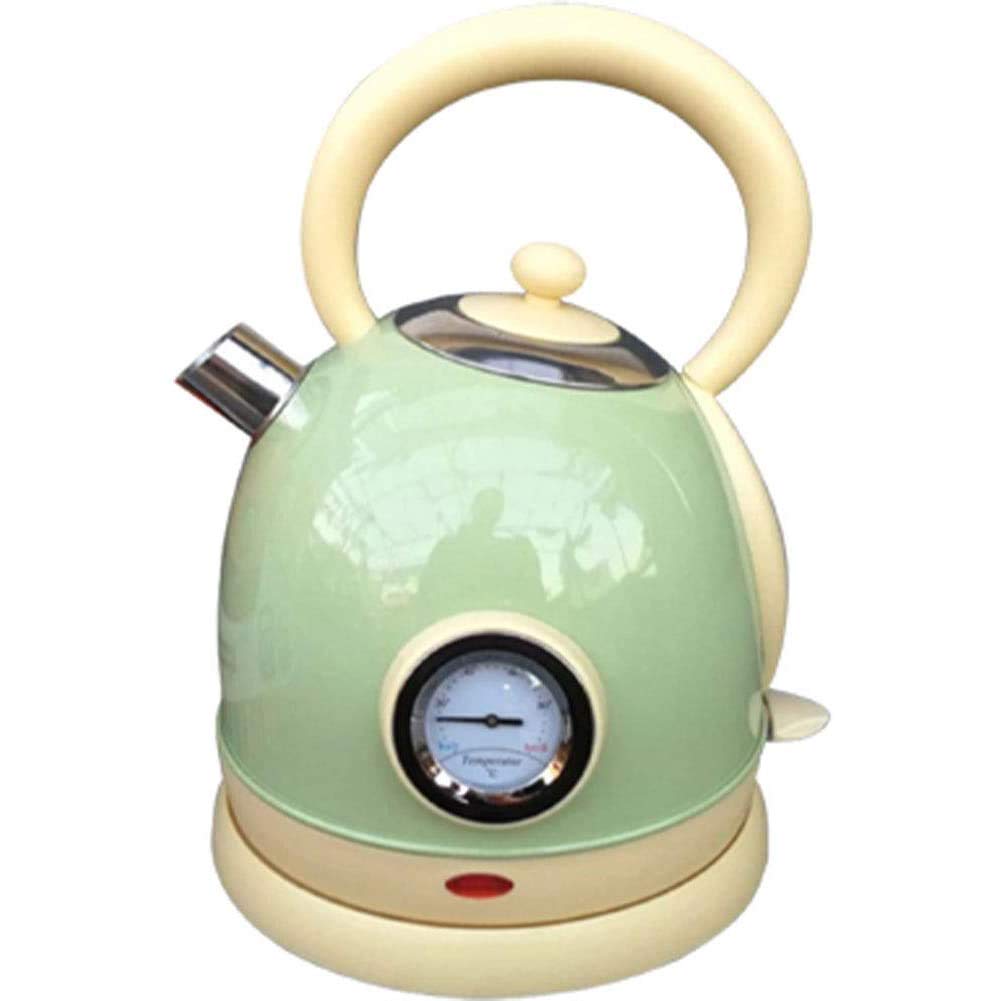 Bouilloire électrique vintage verte pour préparer votre thé ou café filtre en famille