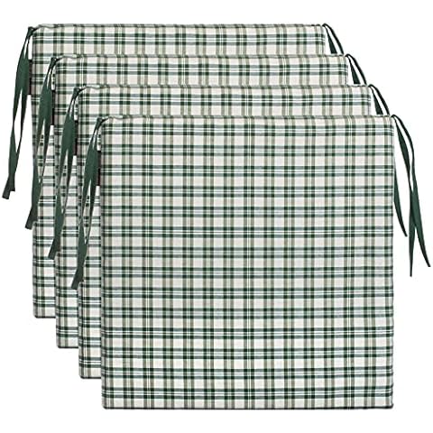 Brandsseller Sitzkissen Kariert Stuhlkissen Sitzauflage Stuhlauflage Cover