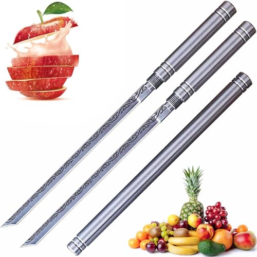 KPNG Portable Outdoor Multipurpose Fruit Knife with Protective Sheath – Compact & Versatile Mini Stick Knife for Camping, Travel, and Everyday Use, Sharp & Durable Blade with Storage Case (Pack of 2)