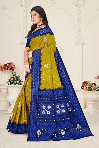 Image of TAMAIRA FASHION Mulmul Pure Cotton Saree For Woman Floral Batik Printed|Office Wear Daily Wear Sarees For Women Without Blouse Piece (Available in 11 Colours)