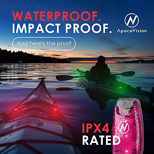 Image of Running Belts Pink: Apace Vision LED Safety Light (2 Pack) with Bonus Items - Clip On Strobe / Running Lights for Runners, Dogs, Bikes, Walking and More