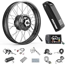 BAFANG 48V 1000W Ebike Conversion Kit with EKD01 TFT Display and Battery for 20" 26" Fat Tire Bikes - Rear Hub Motor Kit for Snow & Off-Road Battery Optional