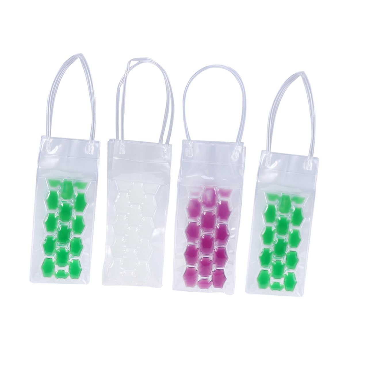 KICHOUSE Portable Wine Chiller Bag 750ml Bottle Carrier Double-sided Ice Wine Cooler Random Color
