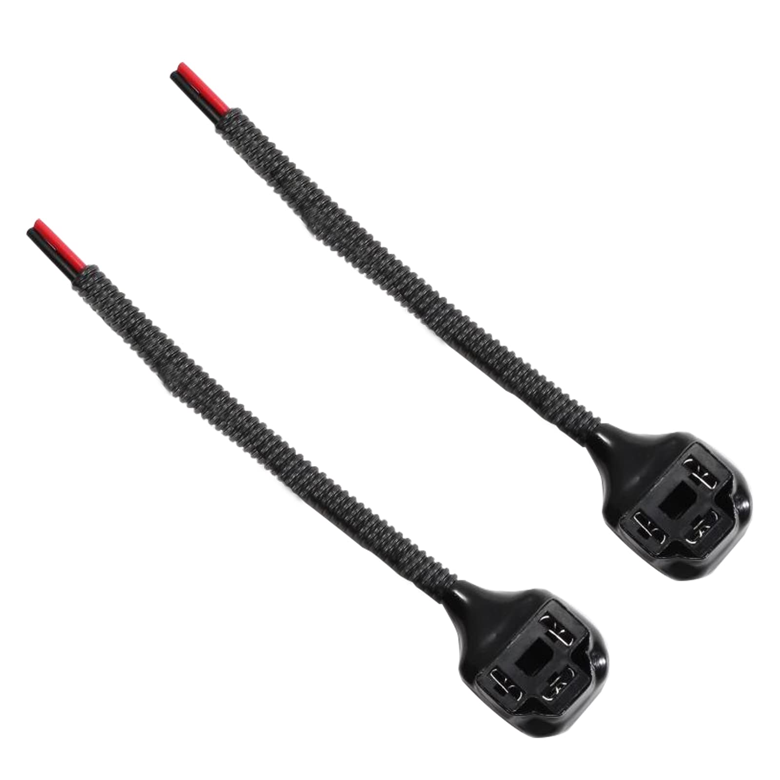 RED WOLF H4 9003 HB2 Wire Harness Adapter Female Socket Fit 4x6 7x6 5x7 Inch Sealed Beam for Headlight Fog Light Retrofit Wire Connector 3 Pin Universal Fits for Jeep/Honda/Ford, Boat Marine 2 PCS