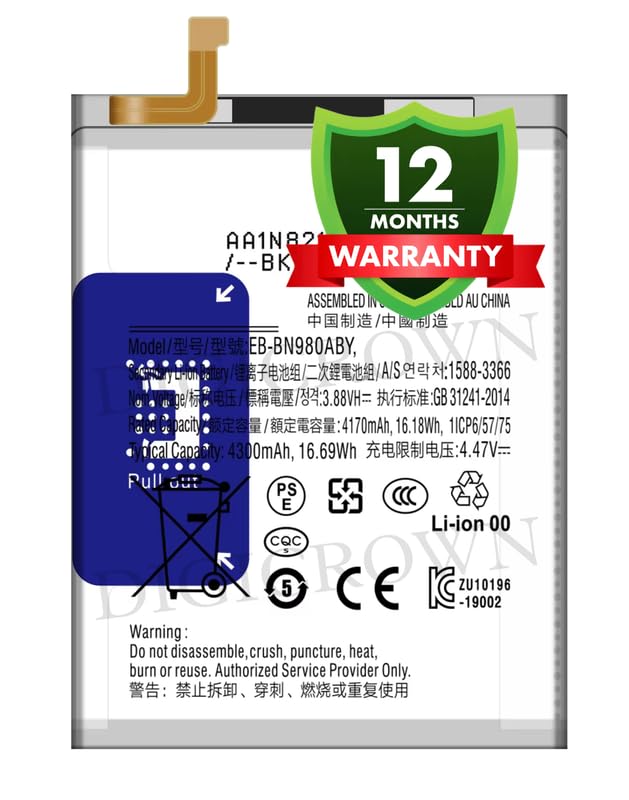 Image of Original EB-BN980ABY Battery Compatible for Samsung Galaxy Note 20 (4G /5G) - (4300mAh) - 1 Year Warranty DF7