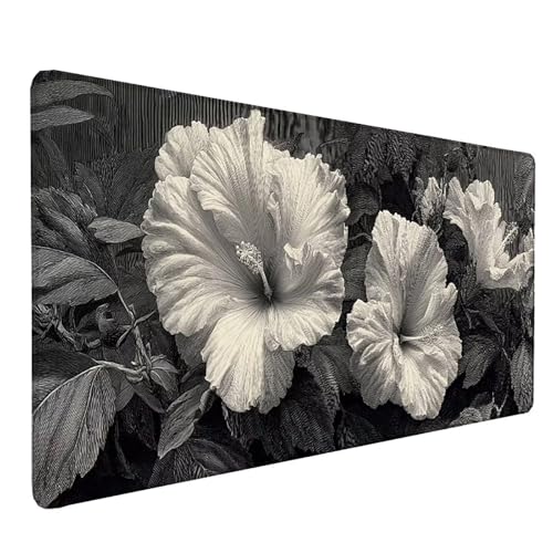 Tapis de souris fleurs XXL cadeau femme original sous main imperméable chic