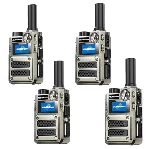 [5000+ Miles Range] Unlimited Range Walkie Talkies 4G LTE Long Range with Nationwide & Global Range via Free SIM Card,SOS Alert Poc Radios for Hiking,Truck Fleet,Construction site（4 Pack）