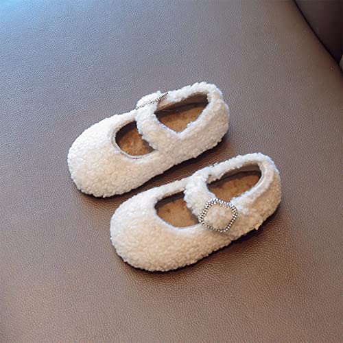 Baby Girl Princess Shoes Toddler Mary-Jane Soft Sole Slippers Fashion Casual 1-7 Years Infant Indoor Slippers (Beige, 4.5-5 Years Toddler)2