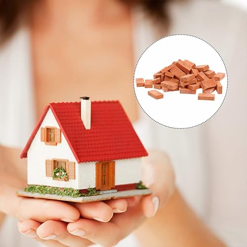 Miniatura 5 de Mini juguetes de diorama suministros de 50 piezas de mini ladrillos pequeños, mini ladrillos, modelos de ladrillos en miniatura, mini casa, mini