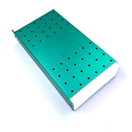 Miniatura 3 de Instrumentos veterinarios Bandeja de esterilización de aluminio Alloyblue Color Bandeja de esterilización Caja de estante para HA1.0.197 in 0.079 in