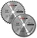 Price comparison product image Saxton TCT Circular Wood Mitre Saw Blades 255mm x 40 & 80T x 25.4mm Bore fits Evolution Rage Saws (Pack of 2)