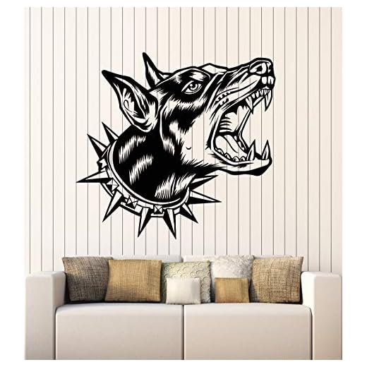 Angry Dog Head Wall Decal
