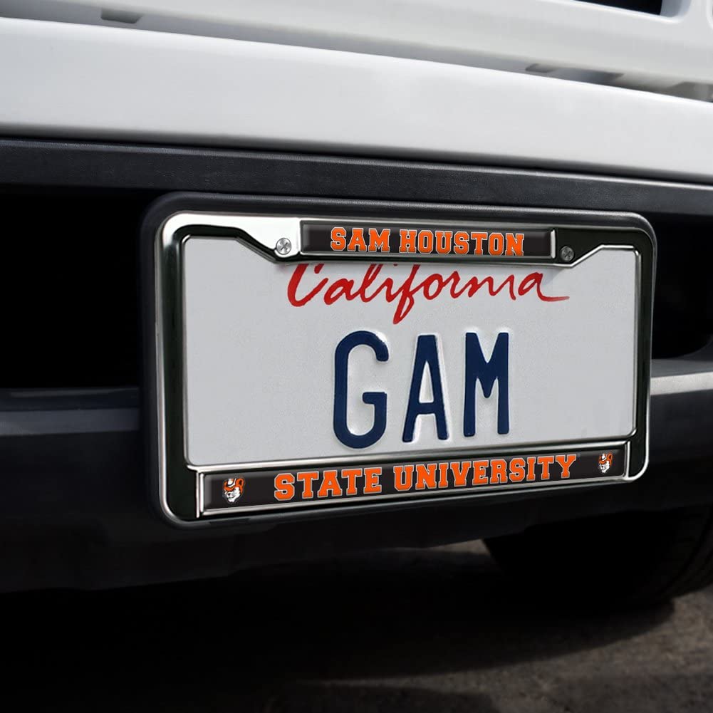 Sam Houston State School Logo Full Size Standard License Plate Metal Frame