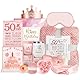 50th Geburtstagsgeschenke für Frauen, Pflege-Paket erhalten bald Geschenke für 50-Jahre alte Frau, 50 Geburtstag Box Relaxing Spa Kit mit Tumbler Decke Poster für ihre Mutter Frau Freundin Schwester