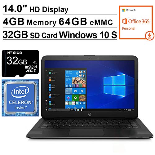 2020 HP Stream 14 Inch Laptop, Intel Celeron N4000 up to 2.6 GHz