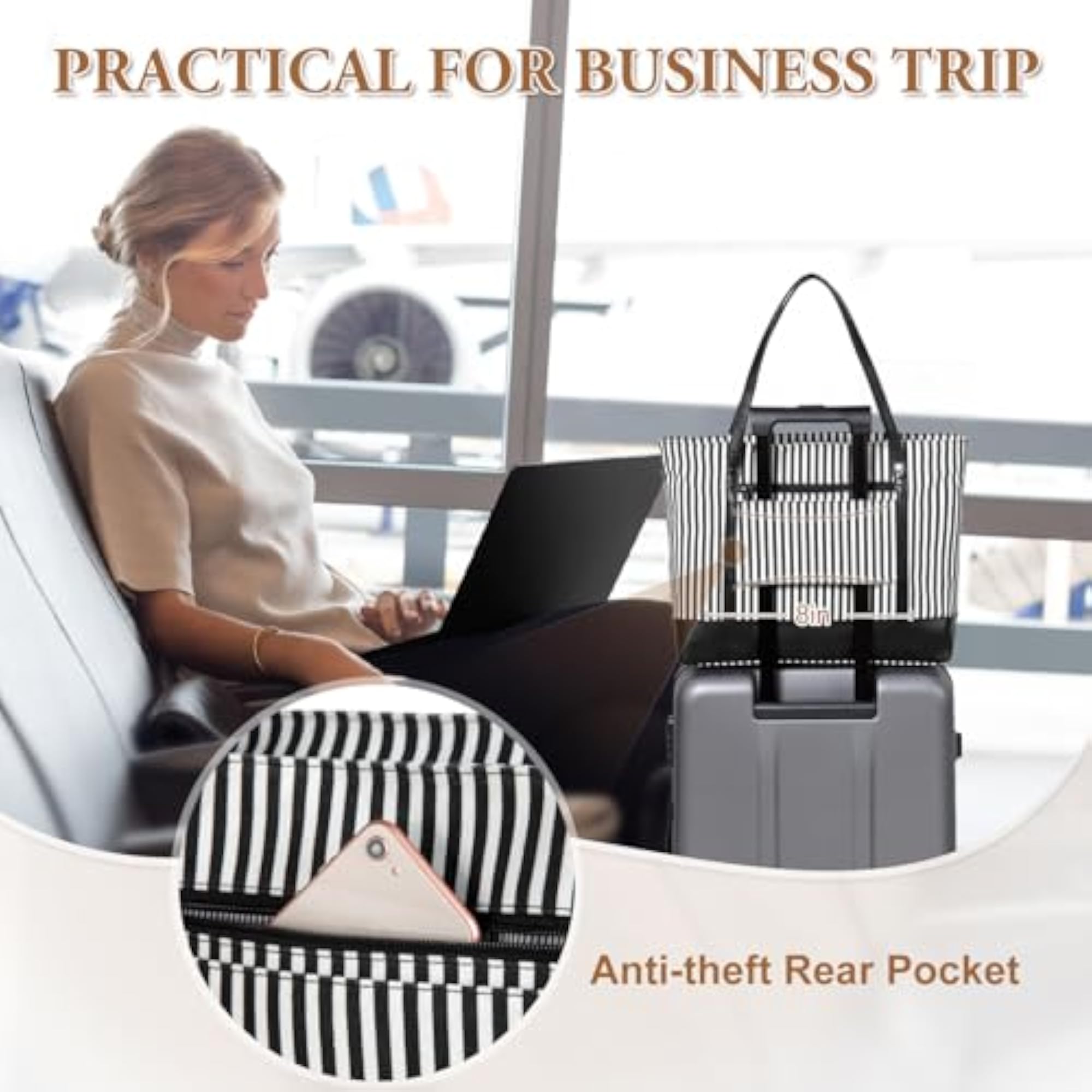 Laptop Tote Bag for Women, Large and Stylish