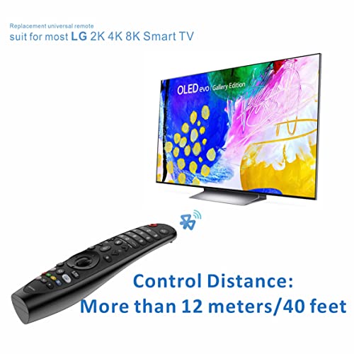 Universal Lg Magic Remote Control For Smart Tv Mr21Ga Mr20Ga Mr19Ba Akb75855501 With Pointer, Voice And Mouse, Netflix And Prime Video Hot Keys, Google/Alexa Voice Function #TOP4