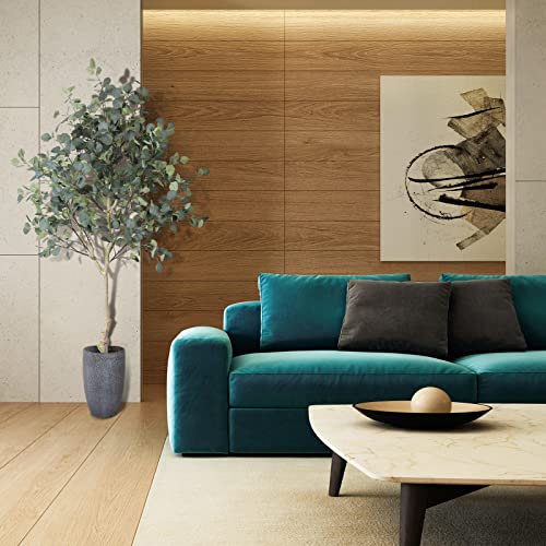 Lyerse 6Ft Artificial Eucalyptus Tree In Plastic Nursery Pot, Tall Faux Eucalyptus Stems Fake Plants With 846 Silver Dollar Leaves, Artificial Trees For Office House Living Room Home Decor Indoor #TOP2