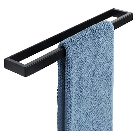 Toallero adhesivo SAYAYO negro 40cm Cover