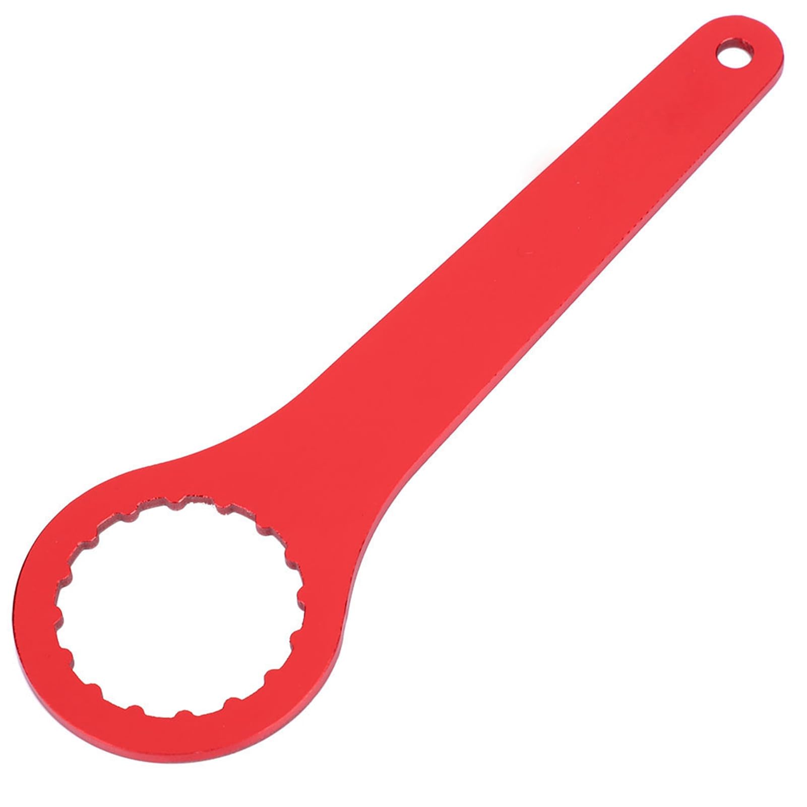 Cocoarm Bicycle Bottom Bracket Wrench, Long Aluminum Alloy Crankshaft Tool with Precise Metal Teeth, for PF30SH (Red)