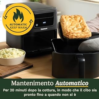 Cuisinart Friggitrice Ad Aria Compact Max | Grande capacità 7,6L, 8 porzioni Senza PFAS Frigge, arrostisce, griglia, cuoce, disidrata, 36% più compatta 33% più capiente Parti lavabili in lavastoviglie