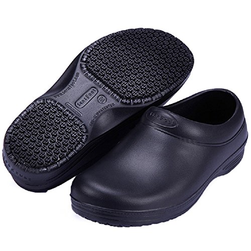 Slip Resistant Chef Shoes Clogs Kitchen Work Shoes SW-05 Unisex Anti-Slip Safety Shoes Black