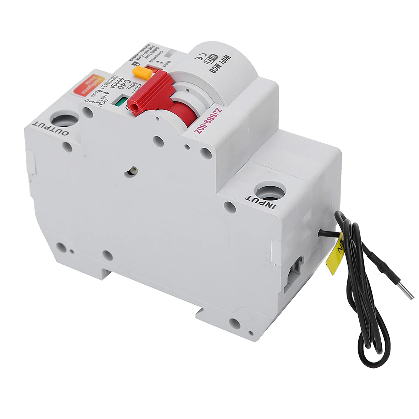 Disyuntor Inteligente en Miniatura con WiFi 220V Carcasa Retardante de Llama PA66-DSM Control Remoto por App Móvil (1P 40A)
