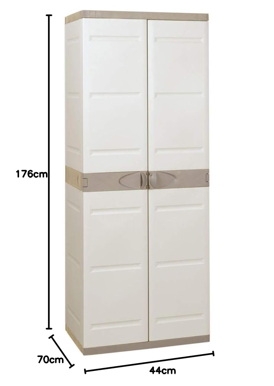 Plastiken 9203 Armoire 4 Niveaux 70 x 44 x 176 cm Beige