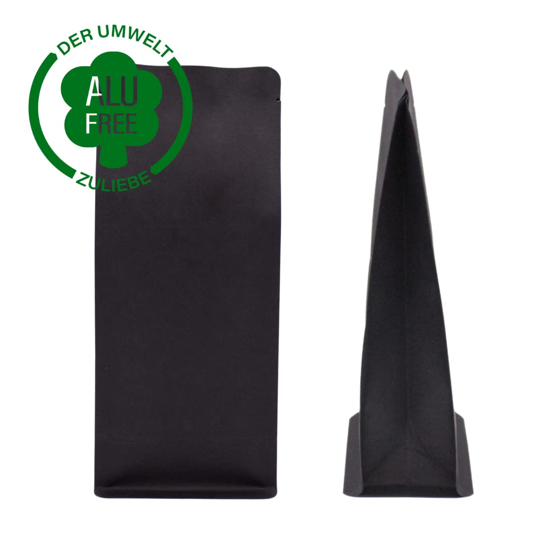 Lacers Bolsas de papel kraft en varios colores, sin aluminio, alta barrera, bolsas de boxeo, almacenamiento de alimentos (500 ml, negro, 500)