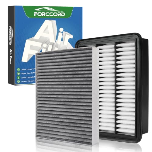 Image of Cabin & Engine Air Filter Combo for Mazda CX-9 CX9 2.5L 2016-2024 | Replace#CF12157 PY8W133A0, Activated Carbon Cabin Filter, Air Filter Kit Replacement Car Accessories